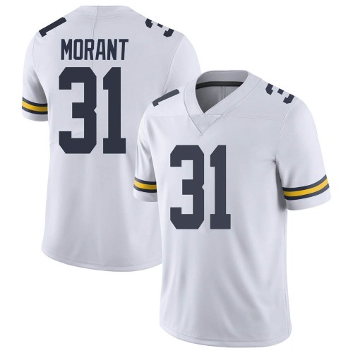 Jordan Morant Michigan Wolverines Men's NCAA #31 White Limited Brand Jordan College Stitched Football Jersey ARN2854AT